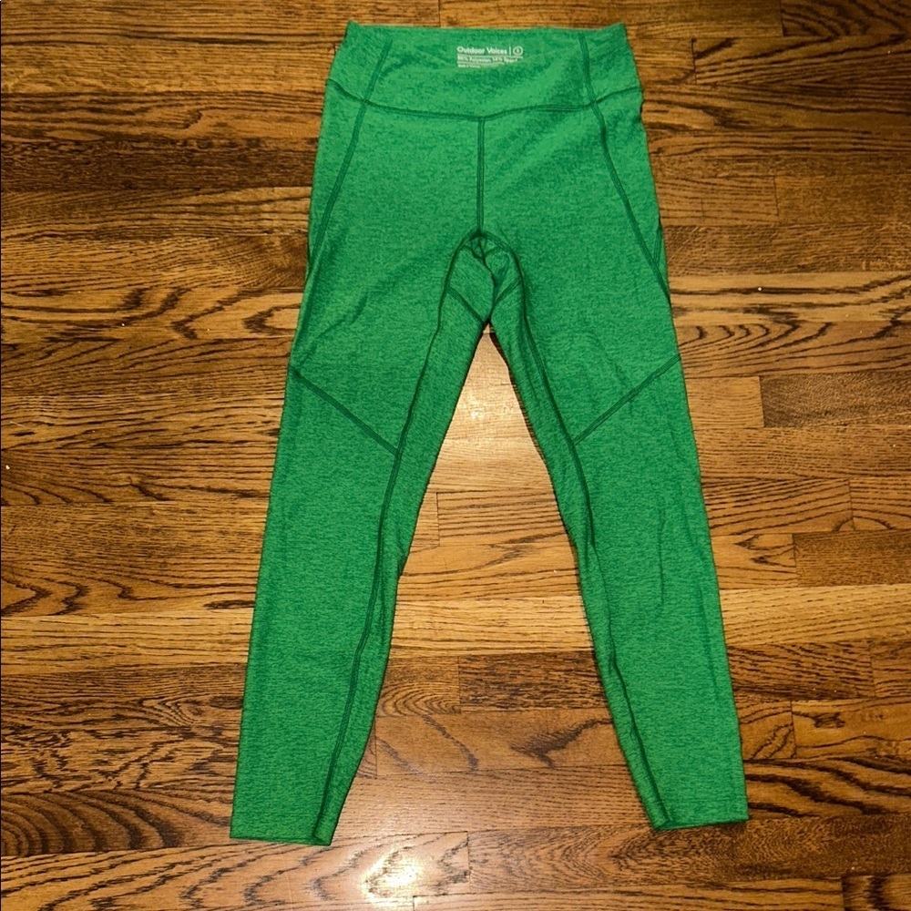 Outdoor Voices Vibrant Green Workout Set 💚 (Top + Leggings) Size Small - Picture 6 of 9